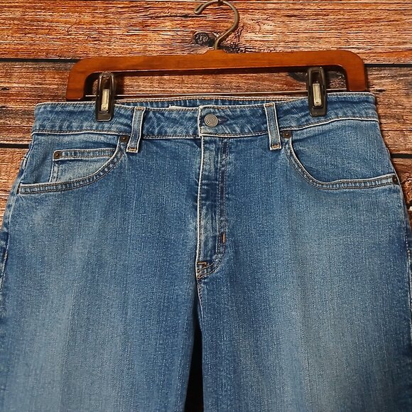 Vintage GAP Jeans Size 12 Boot Cut Capri '01 Blue Denim Stretch Mid Rise - Picture 4 of 9
